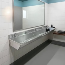 Lavatório Coletivo Com 5 Torneiras 2,50m - Construinox